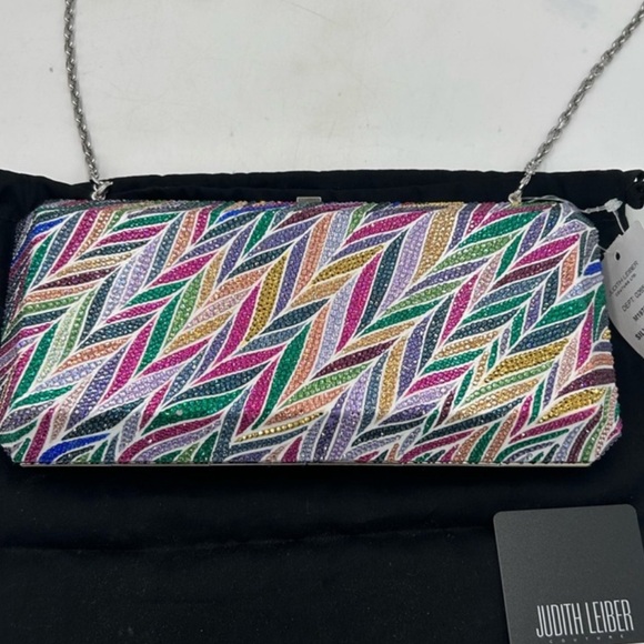 Women's Judith Leiber Mural clutch bag with chain - Picture 2 of 9